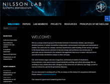 Tablet Screenshot of nilssonlab.se